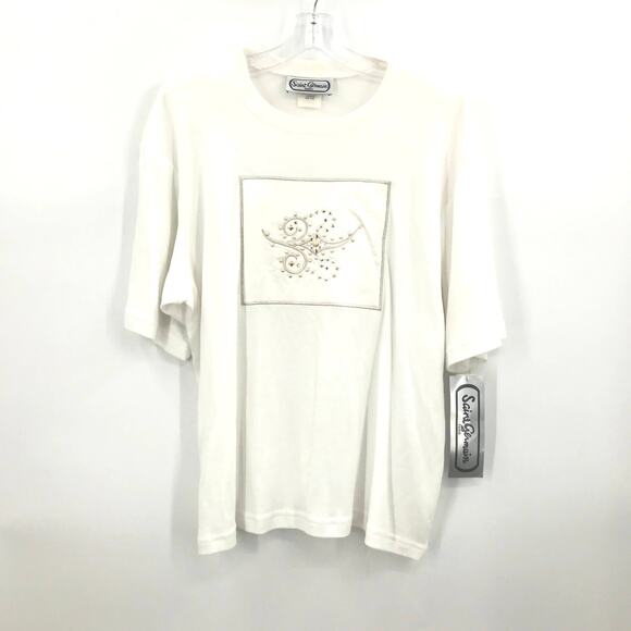 Saint Germain Vintage 2 Piece Sequin High Waist Padded Shirt & Pant Set XL New - Picture 2 of 8